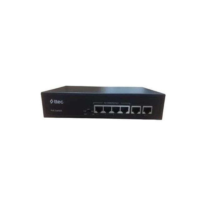 Ttec 4x10/100 Base-t Poe/Poe+ Port 2x10/100Base-t