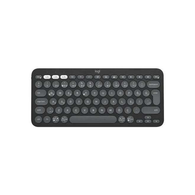 Logitech 920-011859 PEBBLE 2 Bluetooth klavye,gri