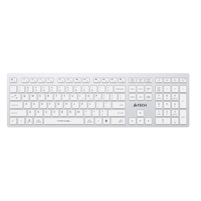 A4 Tech FBX50C Bluetooth Q şarjlı beyaz klavye