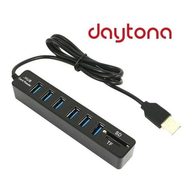 DAYTONA A4691 6'lı USB HUB+Kart Okuyucu