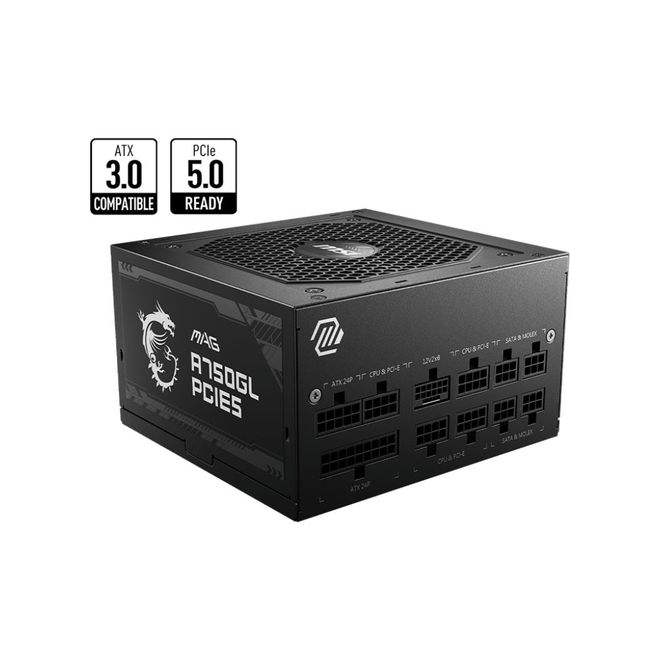 MSI PSU MAG A750GL PCIE5 750W 80+ GOLD FULL MODULA