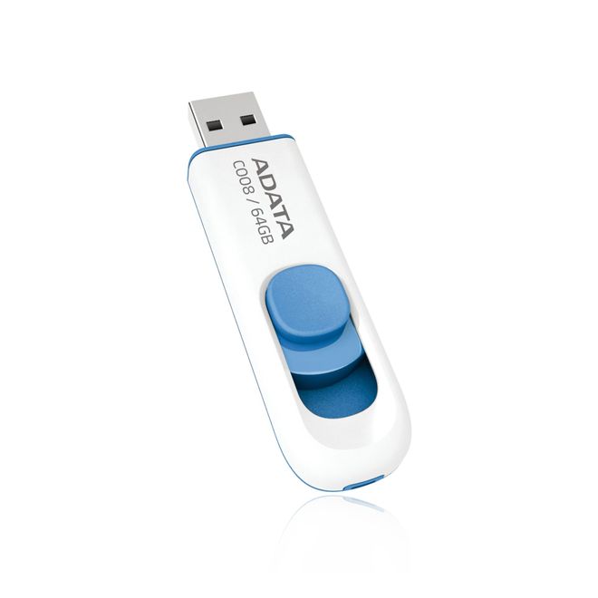 ADATA C008/64GB 64GB USB2.0 BEYAZ MAVİ