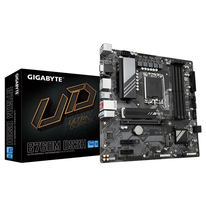 Gigabyte B760M DS3H 1700 DDR5 2xM.2 2xDP Hdmi+Vga