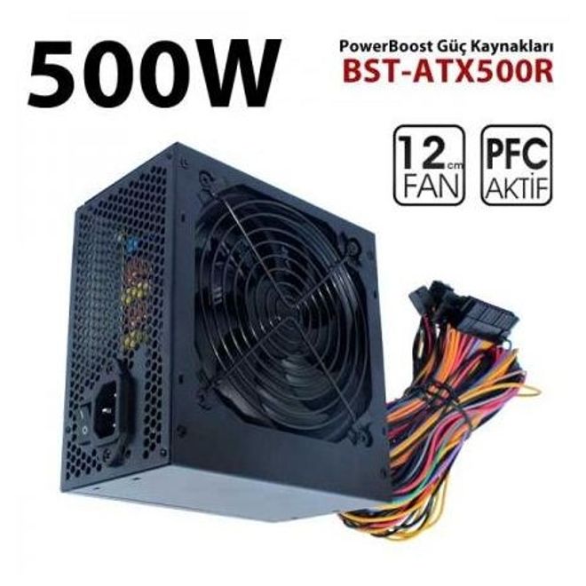 POWERBOOST 500 W P.SUPPLY,12cm FAN, A/PFC,KUTULU