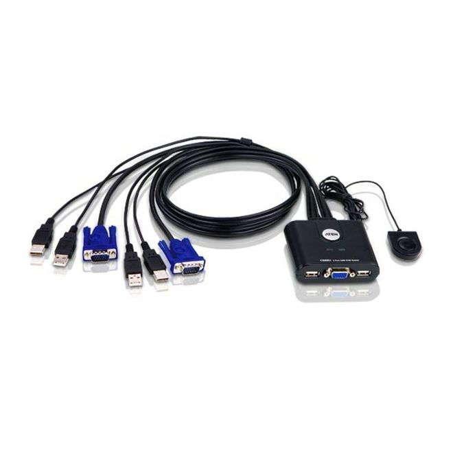 Aten-CS22U 2'li Otomatik USB KVM Switch kablolarıy