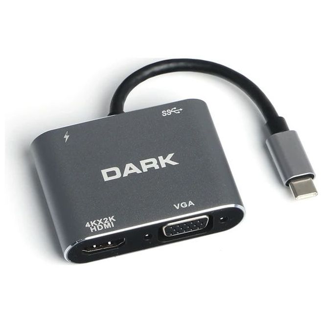 DARK DK-AC-U31XHDV USB Tip-C=>HDMI+VGA ÇEVİRİCİ