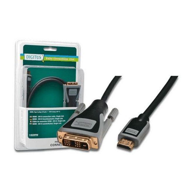 Digitus DK-330302-100-D 10m HDMI=>DVI(18+1) kablo