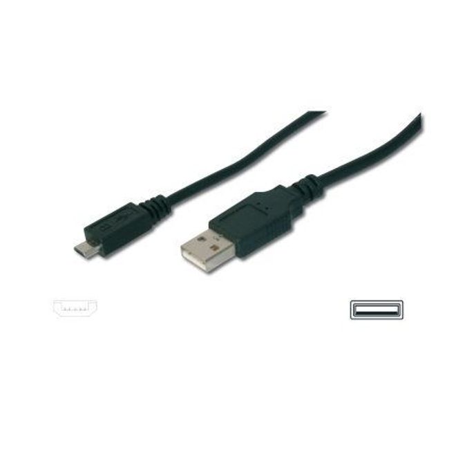 Digitus  AK-300110-030-S 3m USB A(E)=>Micro USB B(