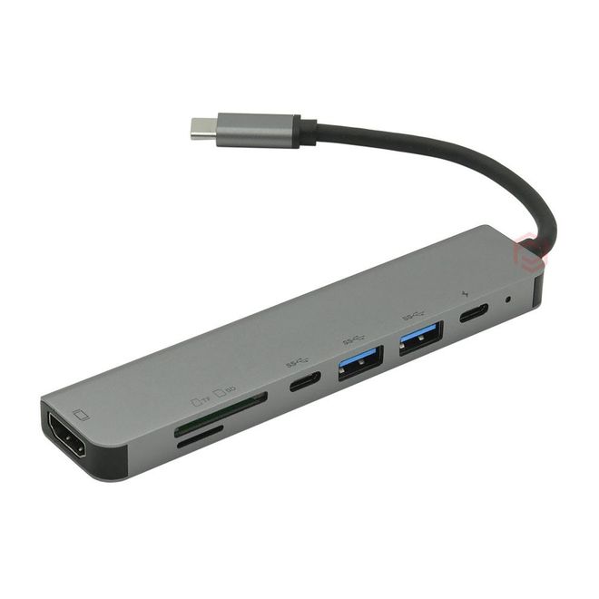 Frisby FA-7662TC USB Tip-C=>HDMI+SD/TF+USB3.0+PD
