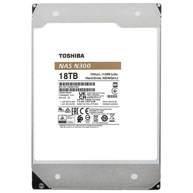 Toshiba N300 Serisi NAS Diski 18TB HDWG51JUZSVA