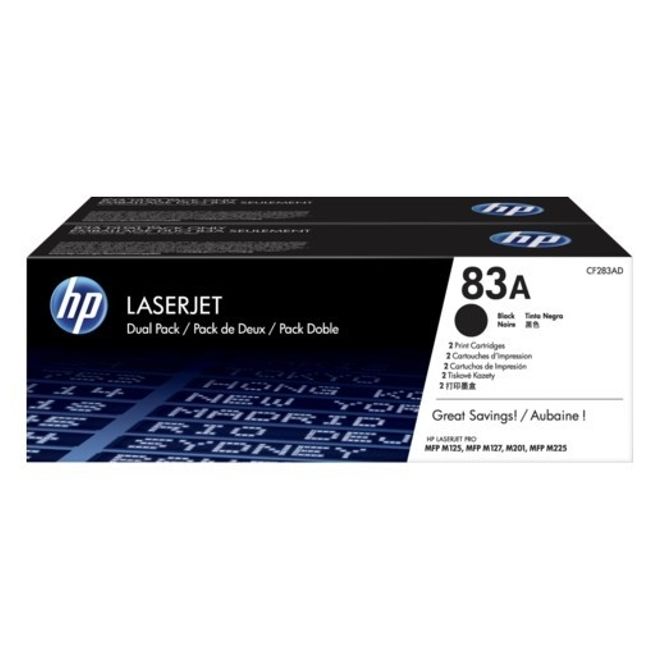 HP CF283AF 2'Lİ ORJ.LAZER YAZICI TONER SİYAH (83A)