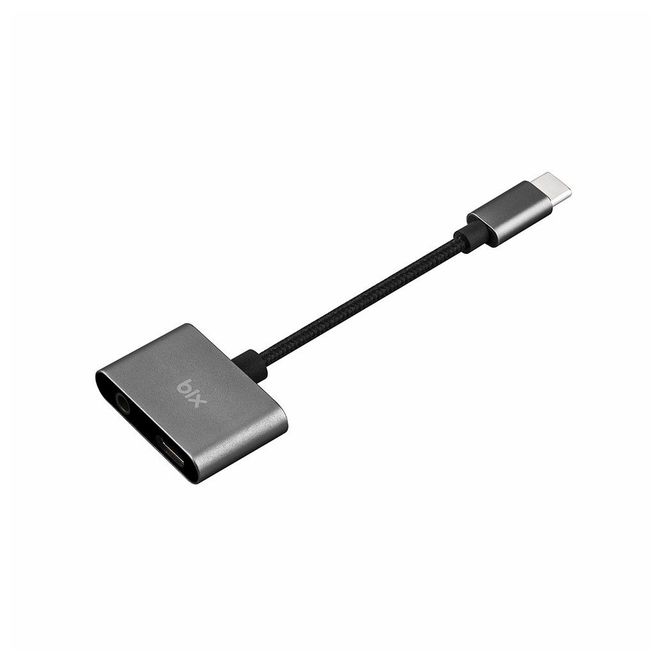 BIX ADP-07 PRO TYPE-C=>3.5mm AUDIO,USB-C+PD ŞARJ A