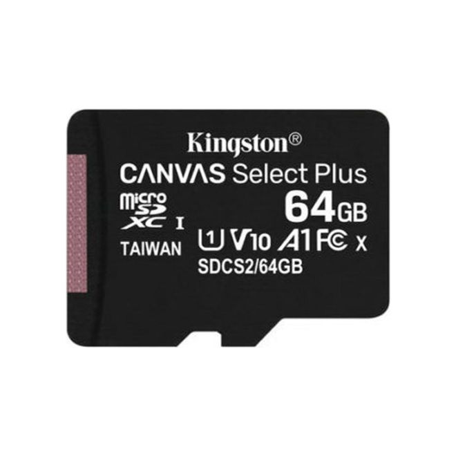 KINGSTON 64GB MICRO SDHC CANVAS CL10 SDCS2/64GB