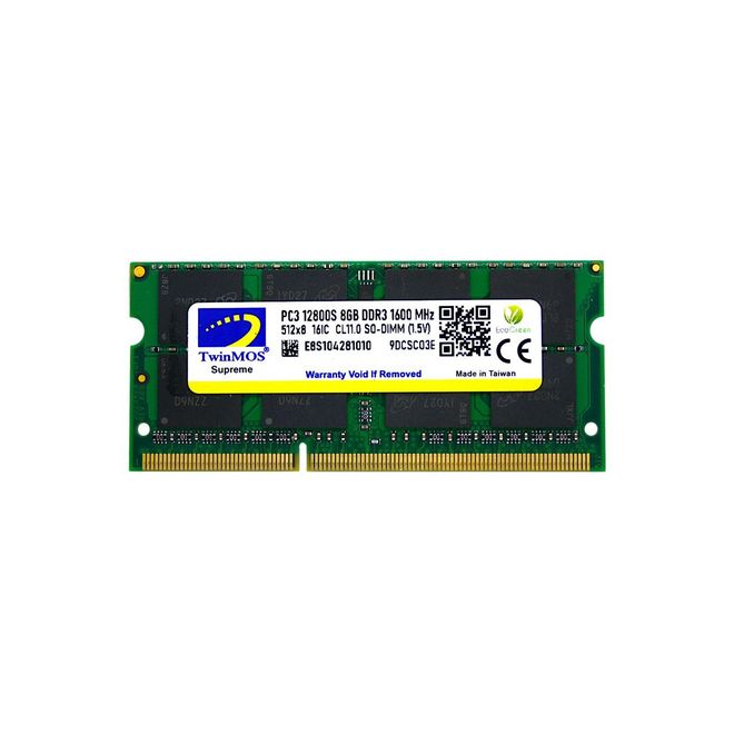 TWINMOS 8GB DDR3 1600MHZ N.BOOK RAM 1,5 V