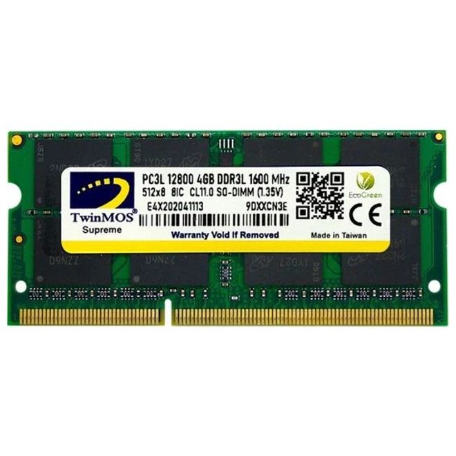 TWINMOS 4 GB DDR3L 1600 1.35V NOTEBOOK RAM