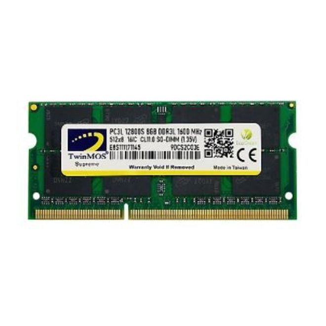 TWINMOS 8GB DDR3 1600MHZ N.BOOK RAM MDD3L8GB1600N