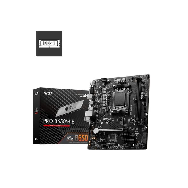 MSI PRO B650M-E DRR5 6800MHZ(OC) AM5 HDMI VGA mATX