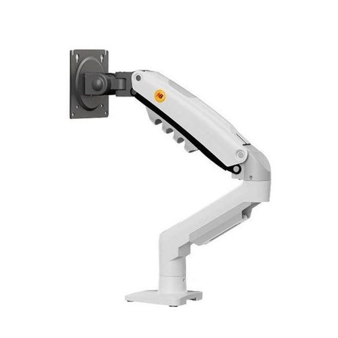 N.Bayou F80-XE amortisörlü monitör masa beyaz kol
