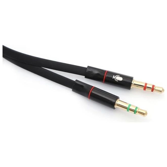 QPORT Q-A12 3,5mm RCA DİŞİ => MİKROFON+KULAKLIK