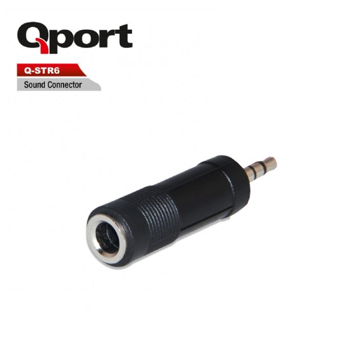 QPORT Q-STR6 6,3mm RCA DİŞİ => 3,5mm RCA ERKEK