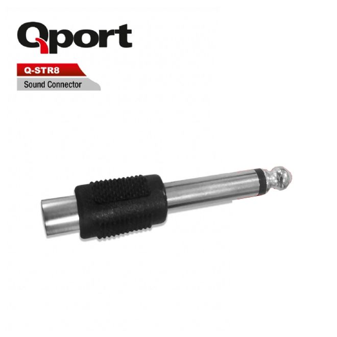 QPORT Q-STR8 6,3mm RCA DİŞİ => 3,5mm RCA ERKEK