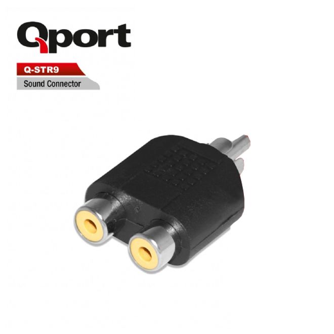 QPORT Q-STR9 3,5mm RCA ERKEK => 2*3,5mm RCA DİŞİ