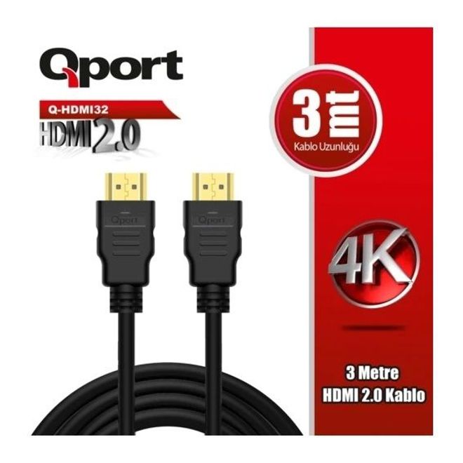 QPORT Q-HDMI32  3,0m HDMI KABLO.2.0 4K