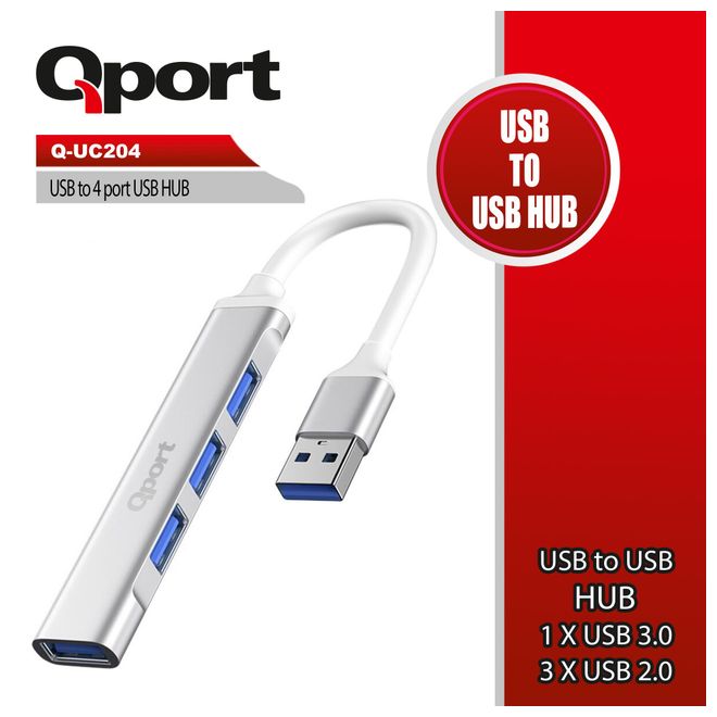 QPORT Q-UC204 USB3.0 => 4 PORT USB ÇOKLAYICI