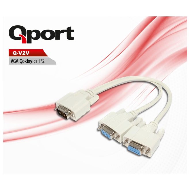 QPORT Q-V2V VGA ÇOKLAYICI (Y) KABLO