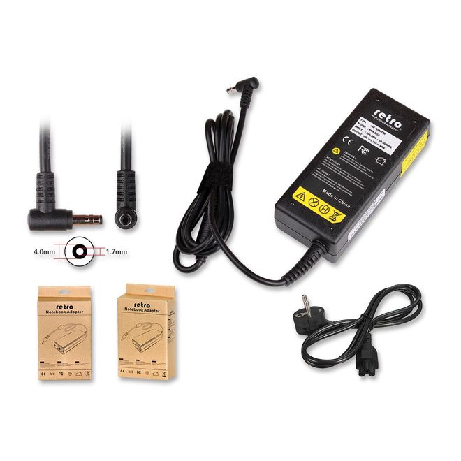 Retro Lenovo 65W 4.0x1.7mm notebook adaptör