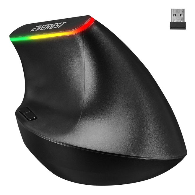 Everest SMW-618 Kablosuz dikey tuşlu siyah mouse