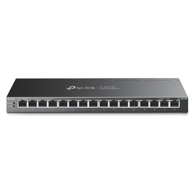 Tp Festa TL-SG116P 120W 16GE PoE Switch,250m,Metal