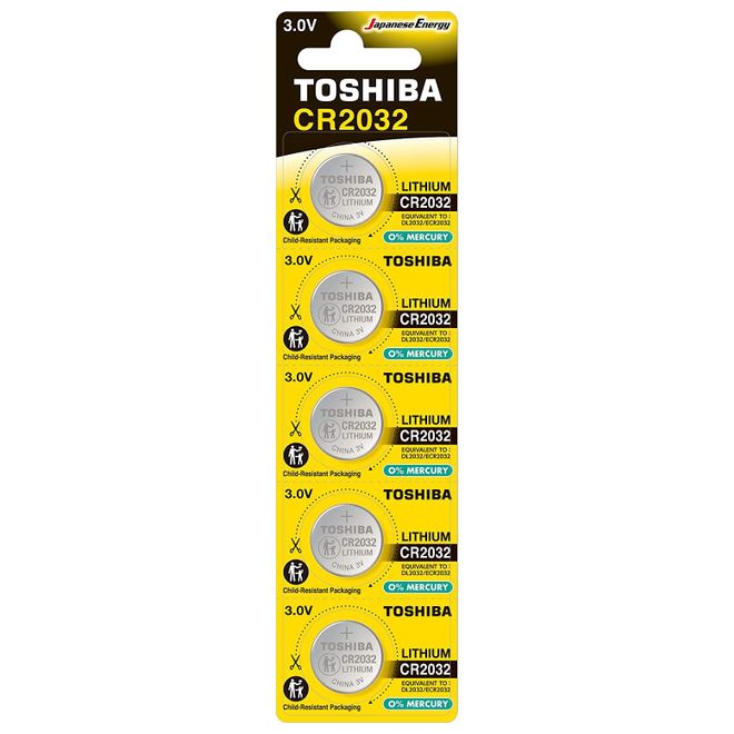TOSHIBA CR 2032-5 LITHIUM-Bios- PİL (5'Lİ PAKET)