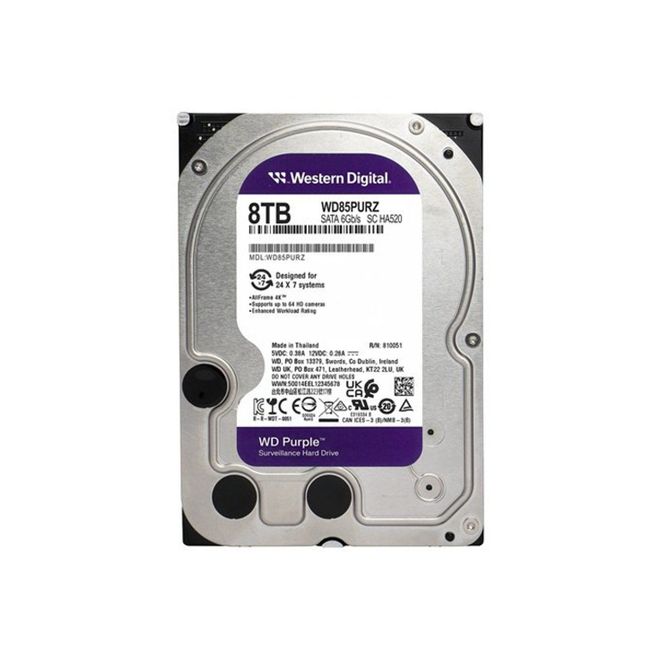 WD 8TB PURPLE WD85PURZ 256MB SATA3 360TB/Y 7/24