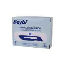 Beybi No:11 Steril Bistüri Ucu-karbon çelik 100