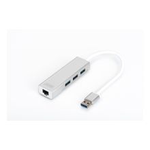 Digitus DA-70250-1 USB 3.0 3'lü Hub+Gigabit ethern