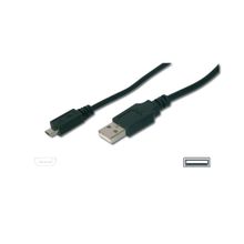 DIGITUS AK-300110-010-S 1,0m USB <=> MİKROUSB BE