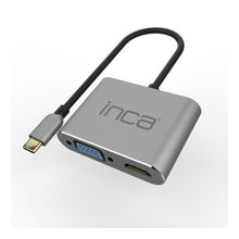 Inca ITPC-06T 15cm Tip-C=>HDMI+VGA+USB hub