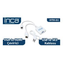 INCA IVTH-01 VGA=> HDMI ÇEVİRİCİ+SES KABLOSU