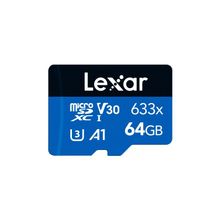 Lexar 64GB MICRO SD KART 100-45MB/S C10 + Adaptör