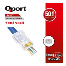 Q-PORT Q-J600Y CAT6 EZ-RJ45 YENİ NESİL KON.(50'Lİ