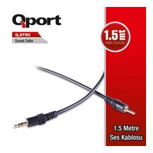 QPORT Q-STR2 3,5mm STEREO ERKEK SES KABLOSU 1,5m