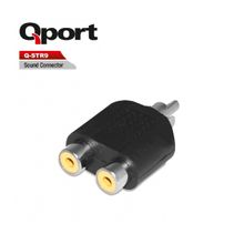 QPORT Q-STR9 3,5mm RCA ERKEK => 2*3,5mm RCA DİŞİ