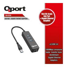 Qport Q-U3G USB3.0=>Gigabit ethernet+3*USB3.0 hub