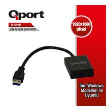 Q-PORT Q-UHD Q-UHD USB3.0 => HDMI Çevirici Adaptör