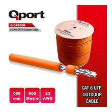 QPORT Q-CATO2R 500m CAT6 DIŞ ORTAM TURUNCU,23AWG