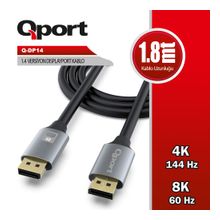 QPORT Q-DP14  1,8m DISPLAY PORT 1.4V KABLO