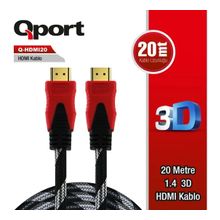 QPORT Q-HDMI20 20,0m HDMI KABLO,ALTIN UÇLU