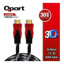 QPORT Q-HDMI30 30,0m HDMI KABLO,ALTIN UÇLU