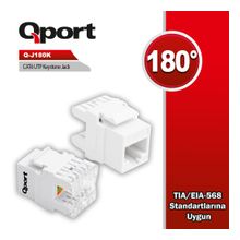 QPORT Q-J180K  CAT6 180 DERECE KEYSTONE JACK